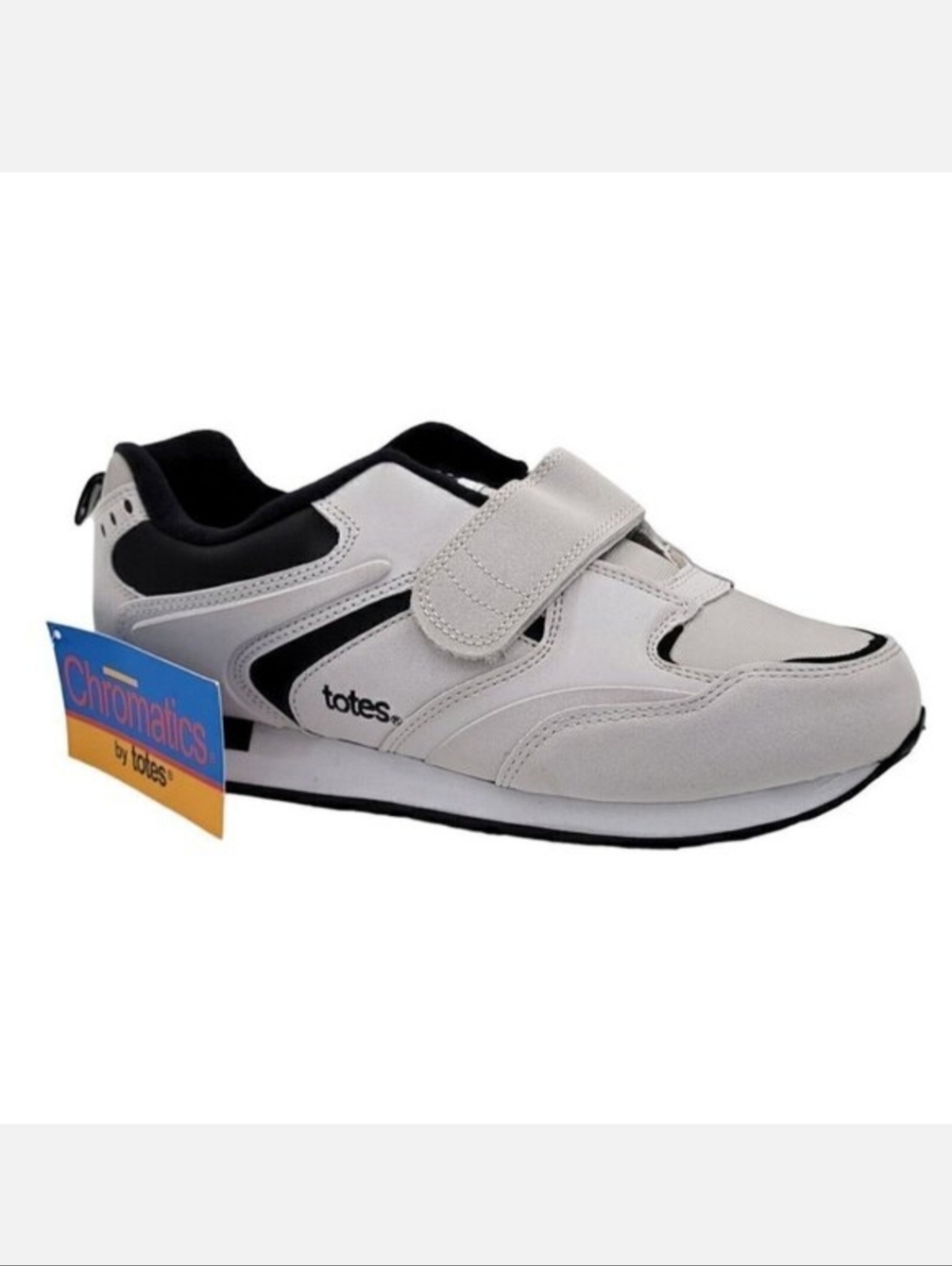 Totes Chromatics Sneakers Women Size 10 Comfort Shoes Hook Loop Light Gray New